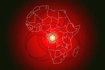 Fototapete - Africa ebola biohazard