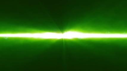 Poster - Abstract Green Laser Ray Background/
Animation of abstract horizontal green laser light shining and glowing on dark background