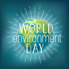 Poster - Happy world environment day card. Vector illustration
