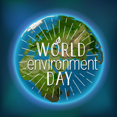 Poster - Happy world environment day card. Vector illustration