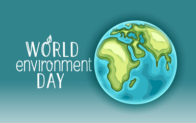 Poster - Happy world environment day card. Vector concept