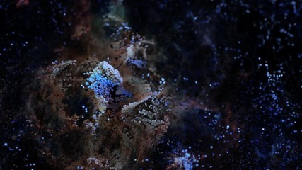 Wall Mural - unique particle cloud render of the tarantula nebula. cg recreation. 4k.