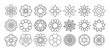 Flower line icon set. Vector collection. Different thin simple outline