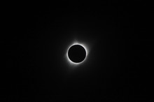 Low Angle View Of Eclipse Against Clear Sky At Grand Teton National Park