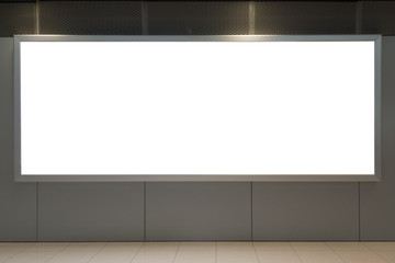 beauty  full blank advertising billboard at airport background large LCD advertisement