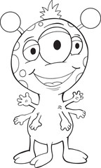 Aufkleber - Cute Monster Vector Illustration Art