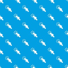Poster - Cursor click pattern vector seamless blue repeat for any use