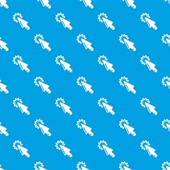 Poster - Cursor technology pattern vector seamless blue repeat for any use