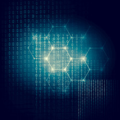 Poster - Technological background, Internet concept of global business. Internet connection, abstract of science and technology graphic design