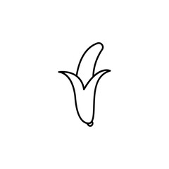 Poster - open banana line icon. Element of fruits and vegetables for mobile concept and web apps. Thin line open banana icon can be used for web and mobile. Premium icon