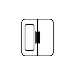 Poster - fridge line icon. Element of household icon for mobile concept and web apps. Thin line fridge icon can be used for web and mobile. Premium icon