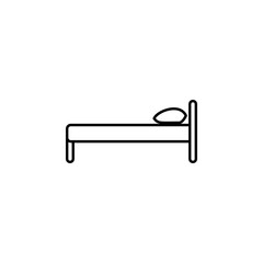 Poster - bed line icon. Element of household icon for mobile concept and web apps. Thin line bed icon can be used for web and mobile. Premium icon