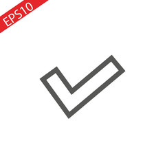 Tick icon simple accept sign vector approve illustration