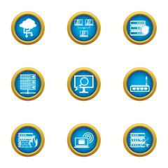 Poster - Expensive data icons set. Flat set of 9 expensive data vector icons for web isolated on white background