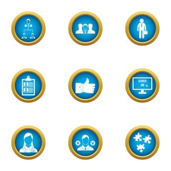 Poster - Operating time icons set. Flat set of 9 operating time vector icons for web isolated on white background