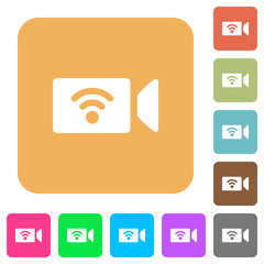 Poster - Wireless camera rounded square flat icons