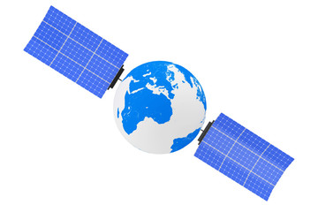 Poster - Earth Globe as Satelite. 3d Rendering