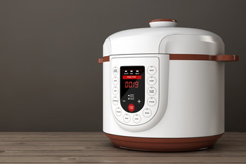 Wall Mural - Modern Electric Multi Cooker. 3d Rendering