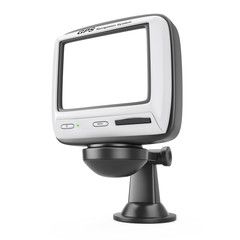 Poster - navigation and global positioning system gps device with blank screen. 3d rendering