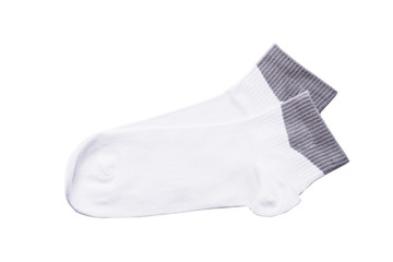 Pair of new white cotton socks