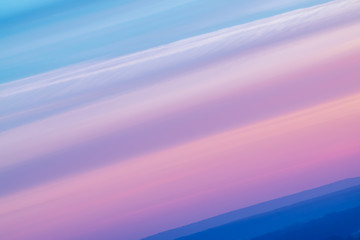 Wall Mural - varicolored striped surreal sky with shades of blue, cyan, pink, purple, magenta colors with cobalt 