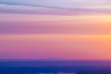 Wall Mural - varicolored striped surreal sky with shades of blue, cyan, pink, purple, magenta colors with cobalt 