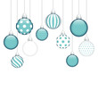 © Jan Engel - 10 Hanging Christmas Balls Pattern Turquoise