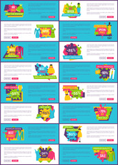  Set of Web Posters Collection of Women Clothes