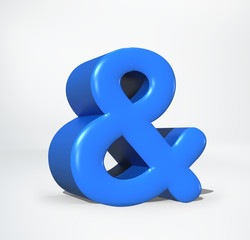 3D & ampersand rendered type