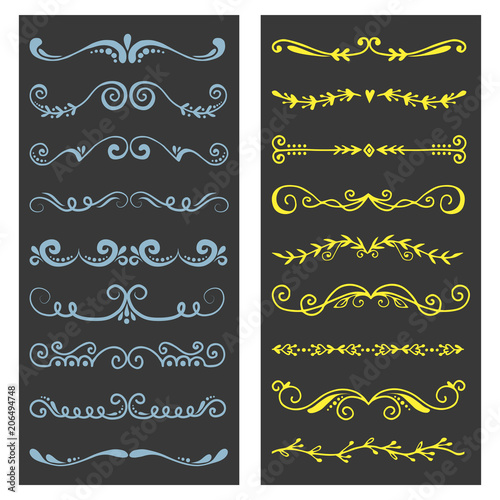 Text separator decoratice divider book typography ornament design elements ve...