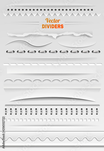 Border vector divider line and bordering frame for decoration illustration se...