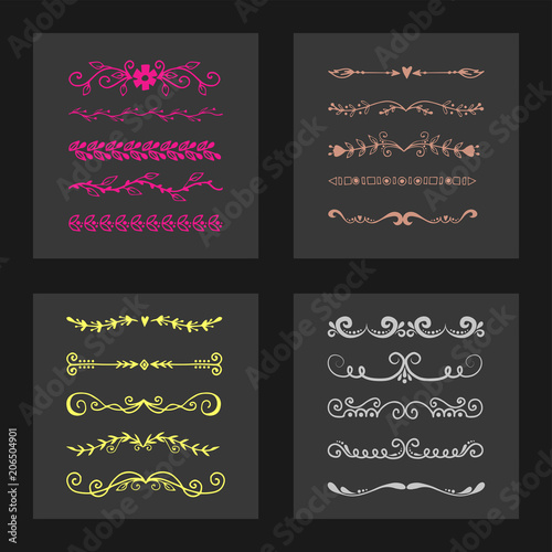 Text separator decoratice divider book typography ornament design elements ve...