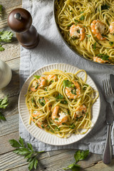 Canvas Print - Homemade Lemon Shrimp Scampi