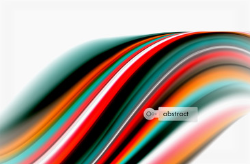 Rainbow color waves, vector blurred abstract background