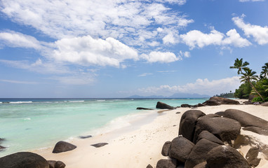 Wall Mural - Paradise beach on Silhouette island, Seychelles