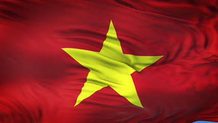 VIETNAM Realistic Waving Flag Background 