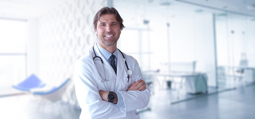 Wall Mural - Senior doctor of medicine in his ordination