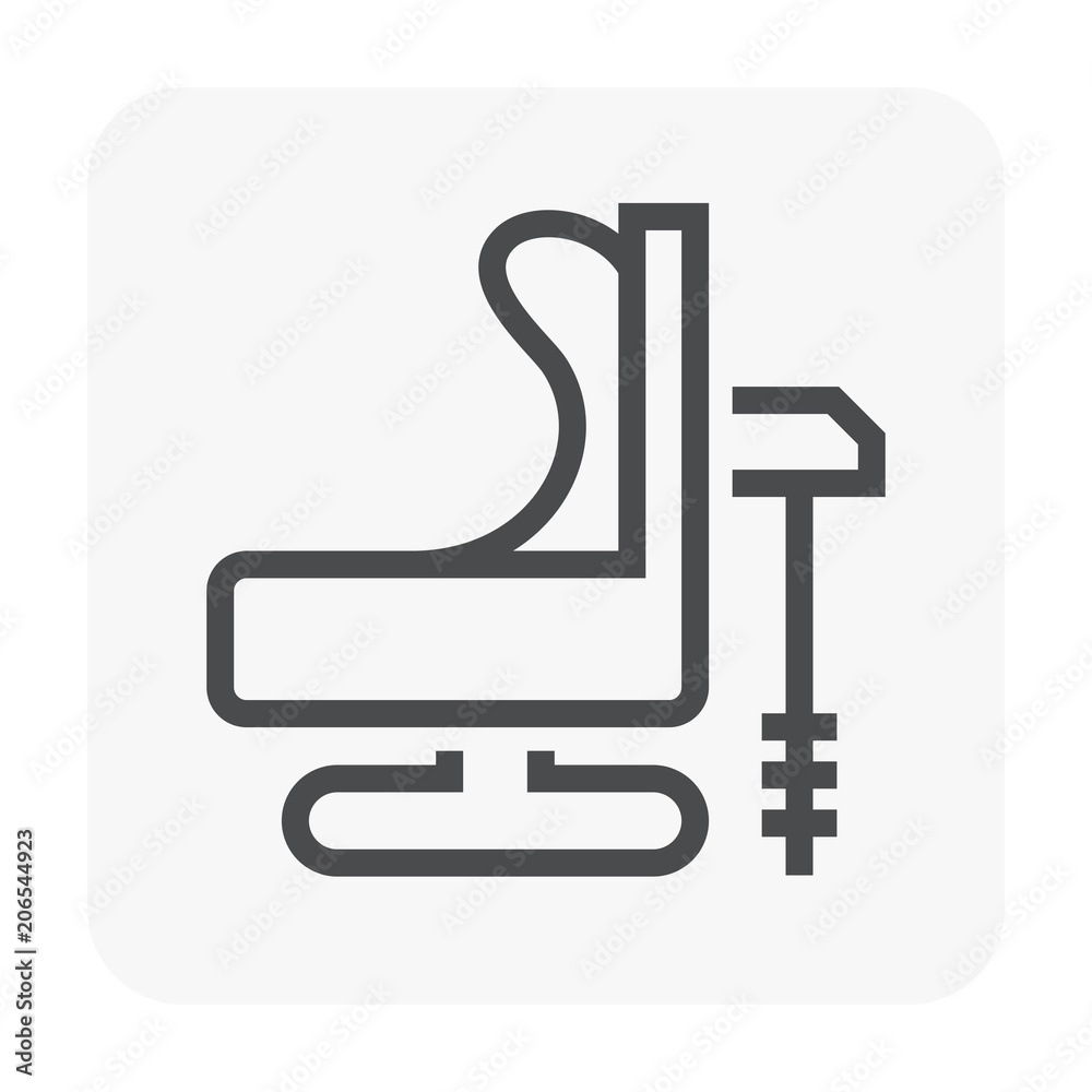 Drilling rig vector icon. Portable machine equipment with auger for ...
