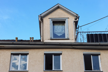 facades and details of a vintage backyard