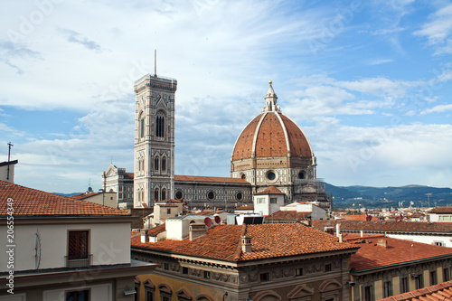 Plakat Firenze, katedra i dzwonnica - Toskania, Włochy