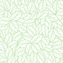 Seamless Linear Leaves Pattern