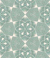 Canvas Print - Seamless lace pattern on blue background