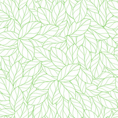 seamless linear leaves pattern