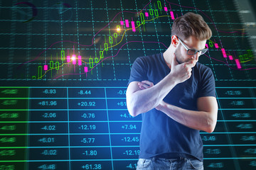 Poster - Investment, broker and trade concept