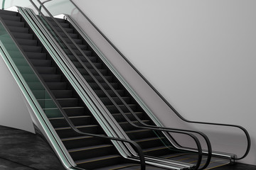 Poster - Creative silver escalator
