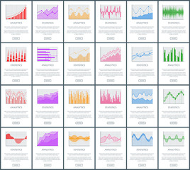 Poster - Analytics and Statistics Set Vector Illustration