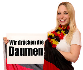 Canvas Print - Wir drücken die Daumen