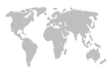  map world black and white watercolor splash background
