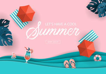 Wall Mural - Summer sale banner design