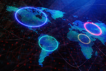 Digital map wallpaper